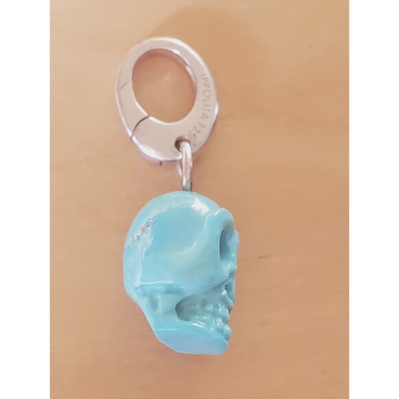 IPPOLITA Turquoise Carved Skull Charm Pendant in Sterling Silver - Picture 3 of 7